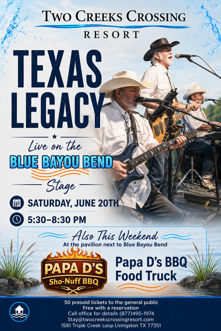 Texas Legacy event flyer