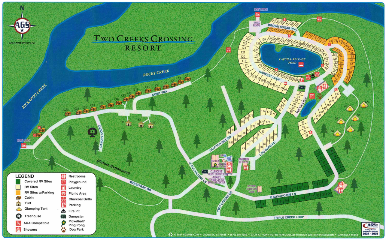 Two Creeks RV site map preview
